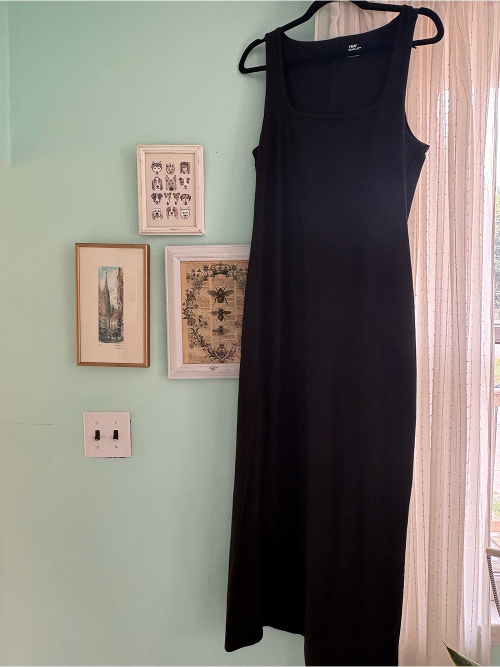 Aritzia TNA Hold-it Black Sleeveless Scoop Neck Maxi Dress - XL